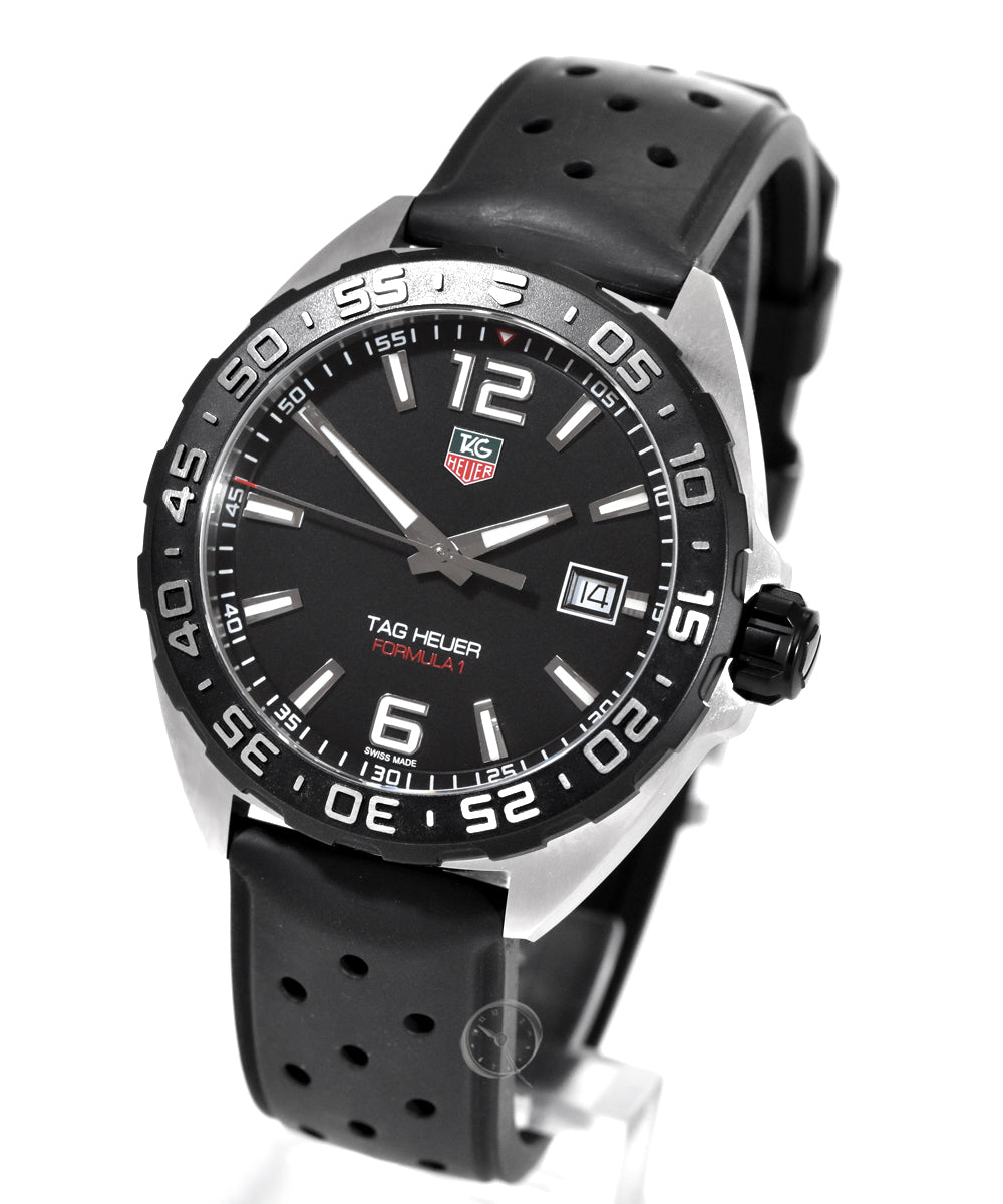  Shop Authentic Tag Heuer Formula 1 Quartz Black Dial Black Rubber Strap Watch for Men - WAZ1110.FT8023 - Luxxuri