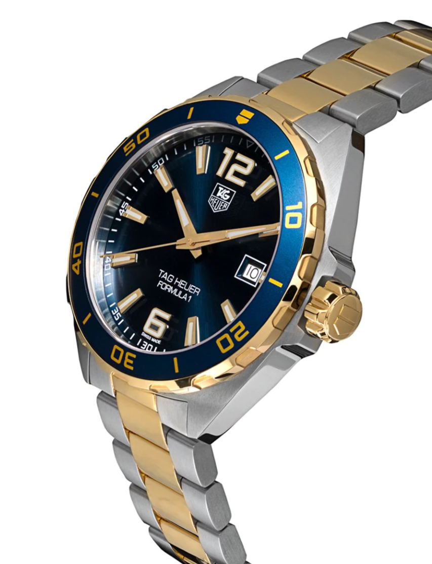  Shop Authentic Tag Heuer Formula 1 Analog Blue Dial Two Tone Steel Strap Watch for Men - WAZ1120.BB0879 - Luxxuri