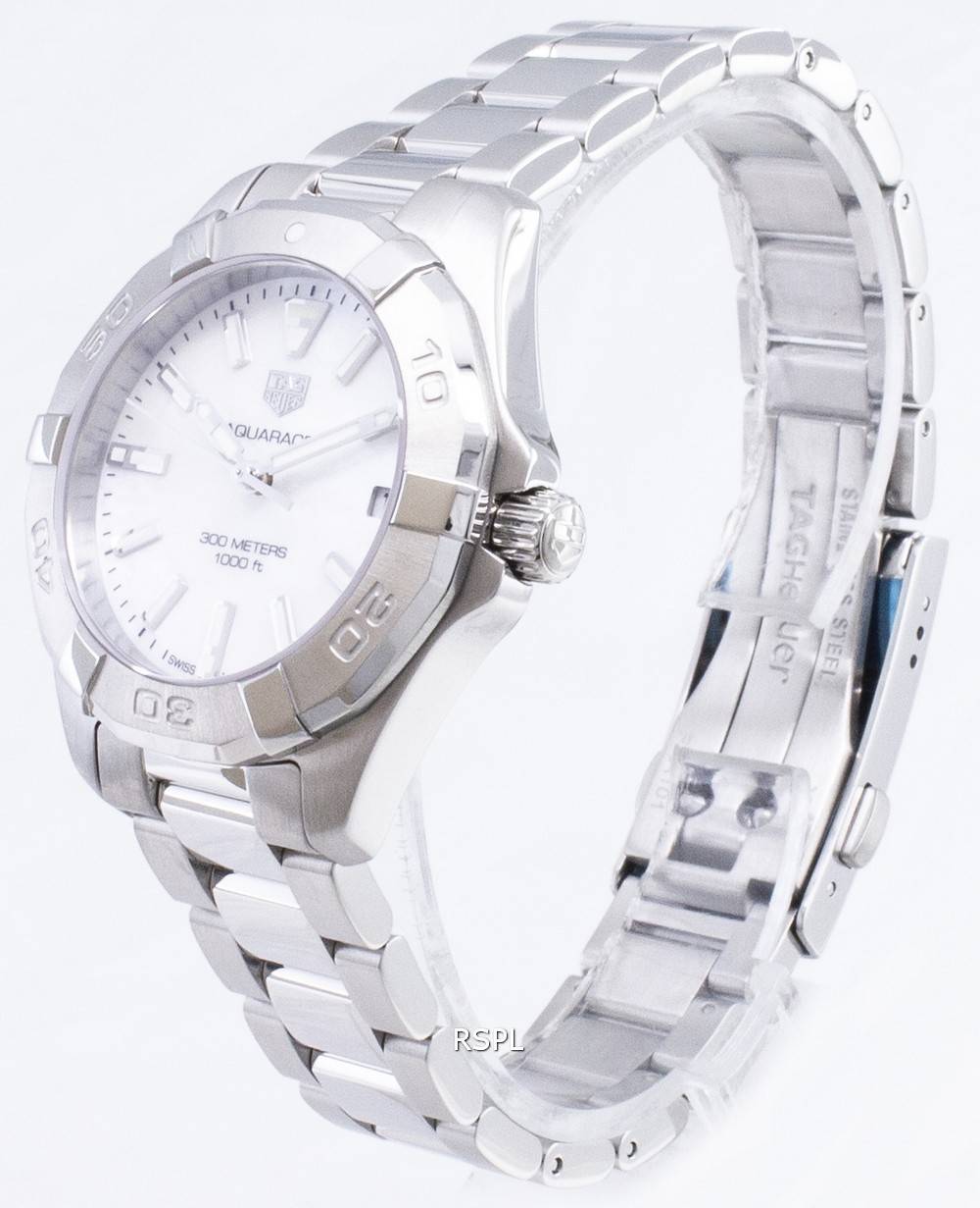  Shop Authentic Tag Heuer Aquaracer White Mother of Pearl Dial Watch for Women - WBD1311.BA0740 - Luxxuri
