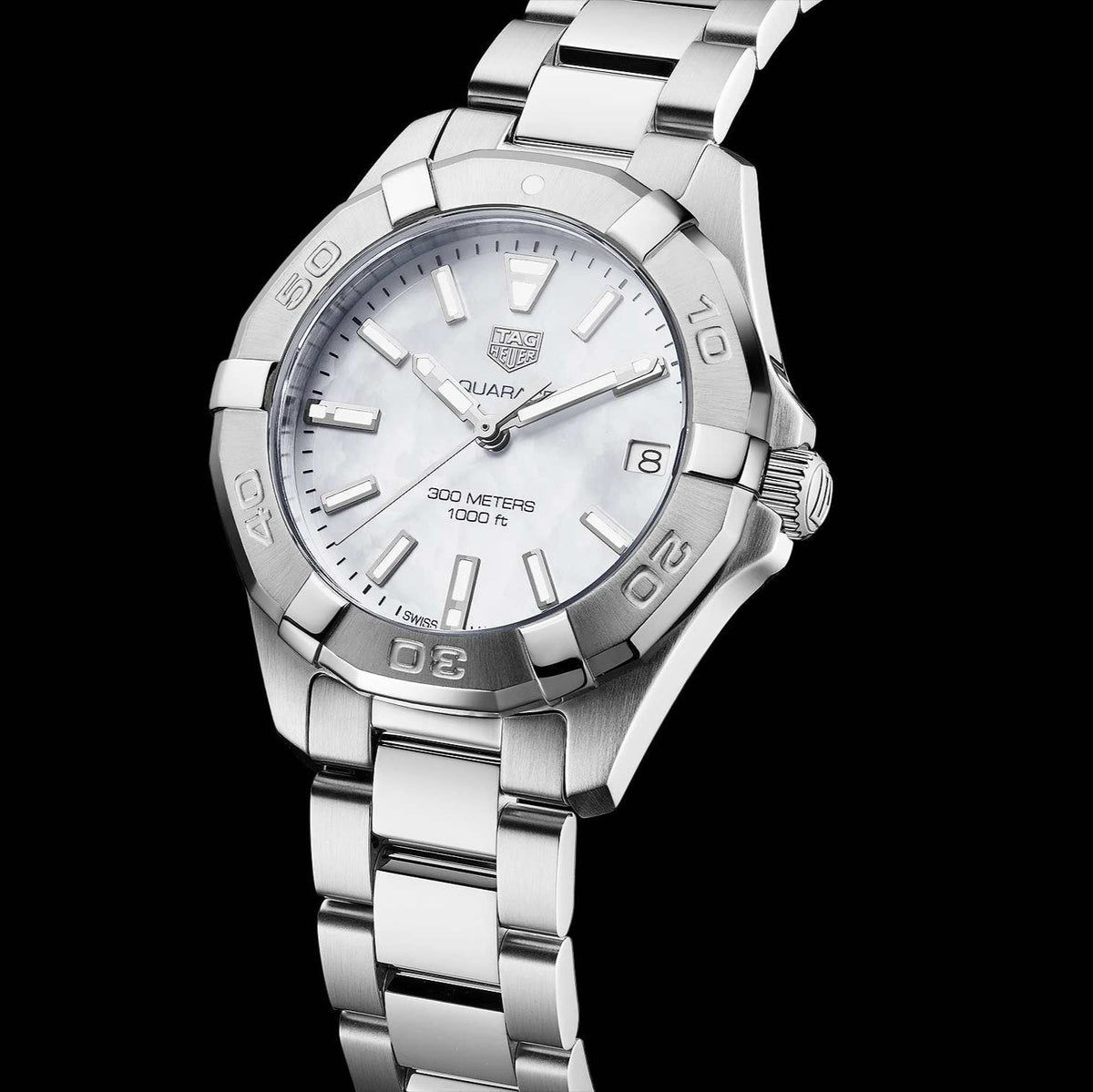  Shop Authentic Tag Heuer Aquaracer White Mother of Pearl Dial Watch for Women - WBD1311.BA0740 - Luxxuri