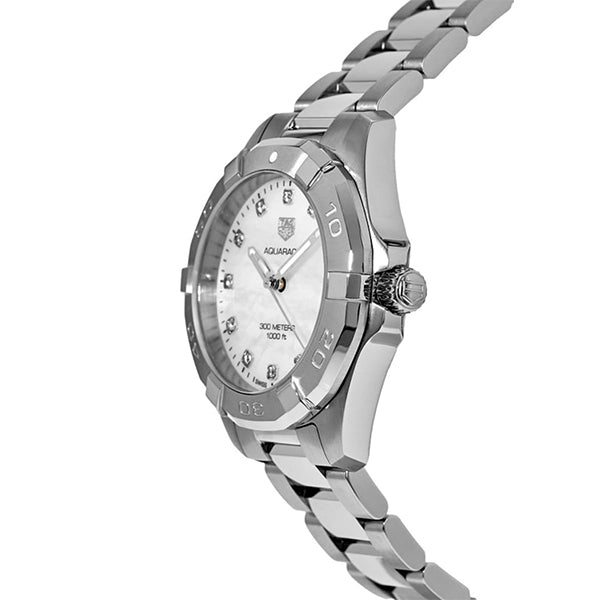  Shop Authentic Tag Heuer Aquaracer White Mother of Pearl Dial Watch for Women - WBD1314.BA0740 - Luxxuri