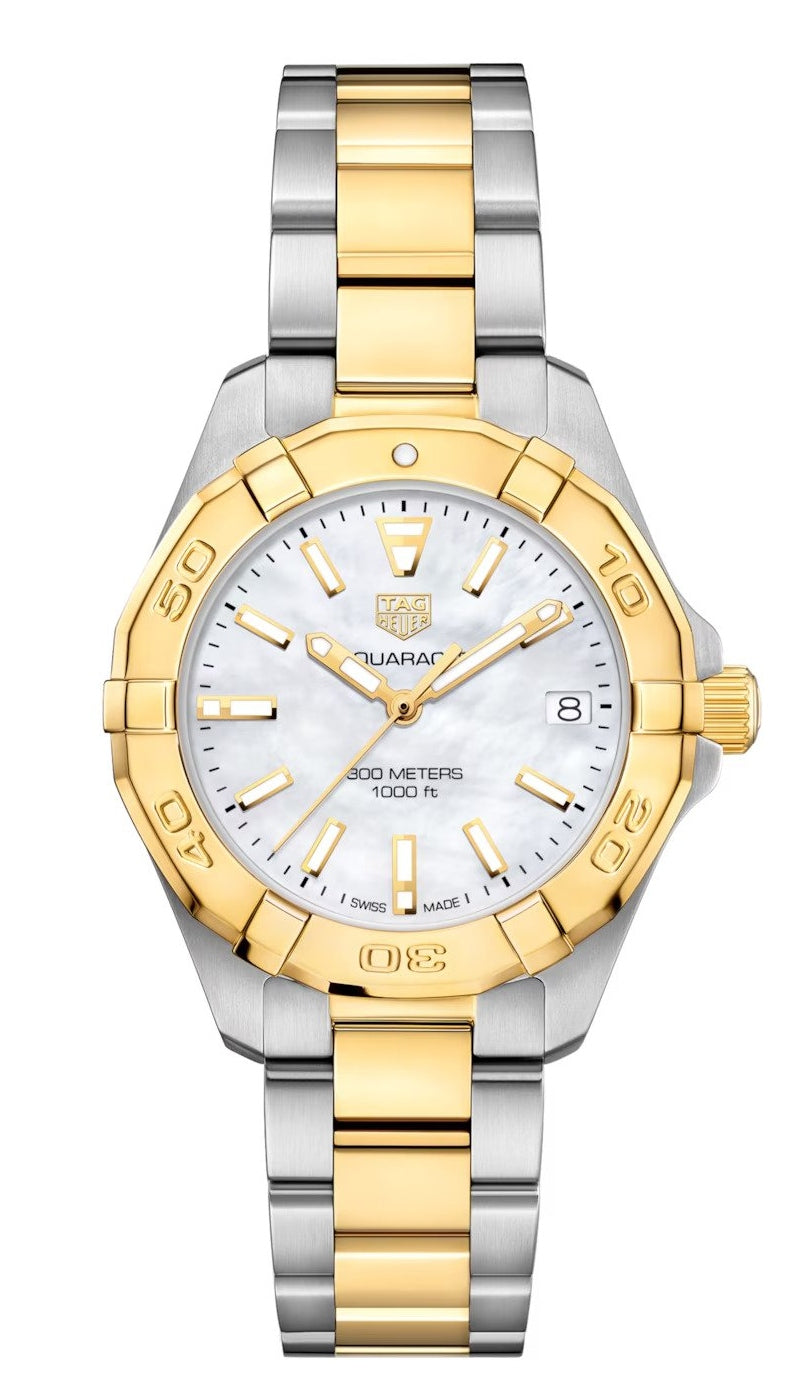  Shop Authentic Tag Heuer Aquaracer Mother of Pearl Dial Watch for Women - WBD1320.BB0320 - Luxxuri