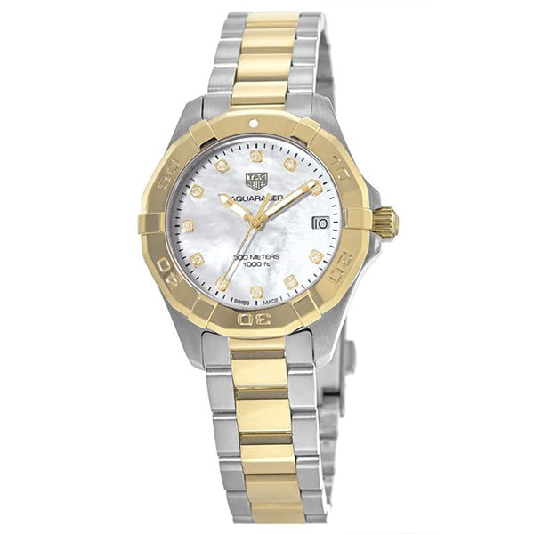  Shop Authentic Tag Heuer Aquaracer White Mother of Pearl Dial Watch for Women - WBD1322.BB0320 - Luxxuri