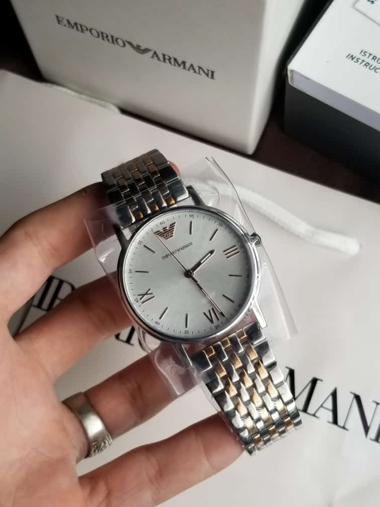  Shop Authentic Emporio Armani Kappa Quartz White Dial Silver Steel Strap Watch For Men - AR80014 - Luxxuri