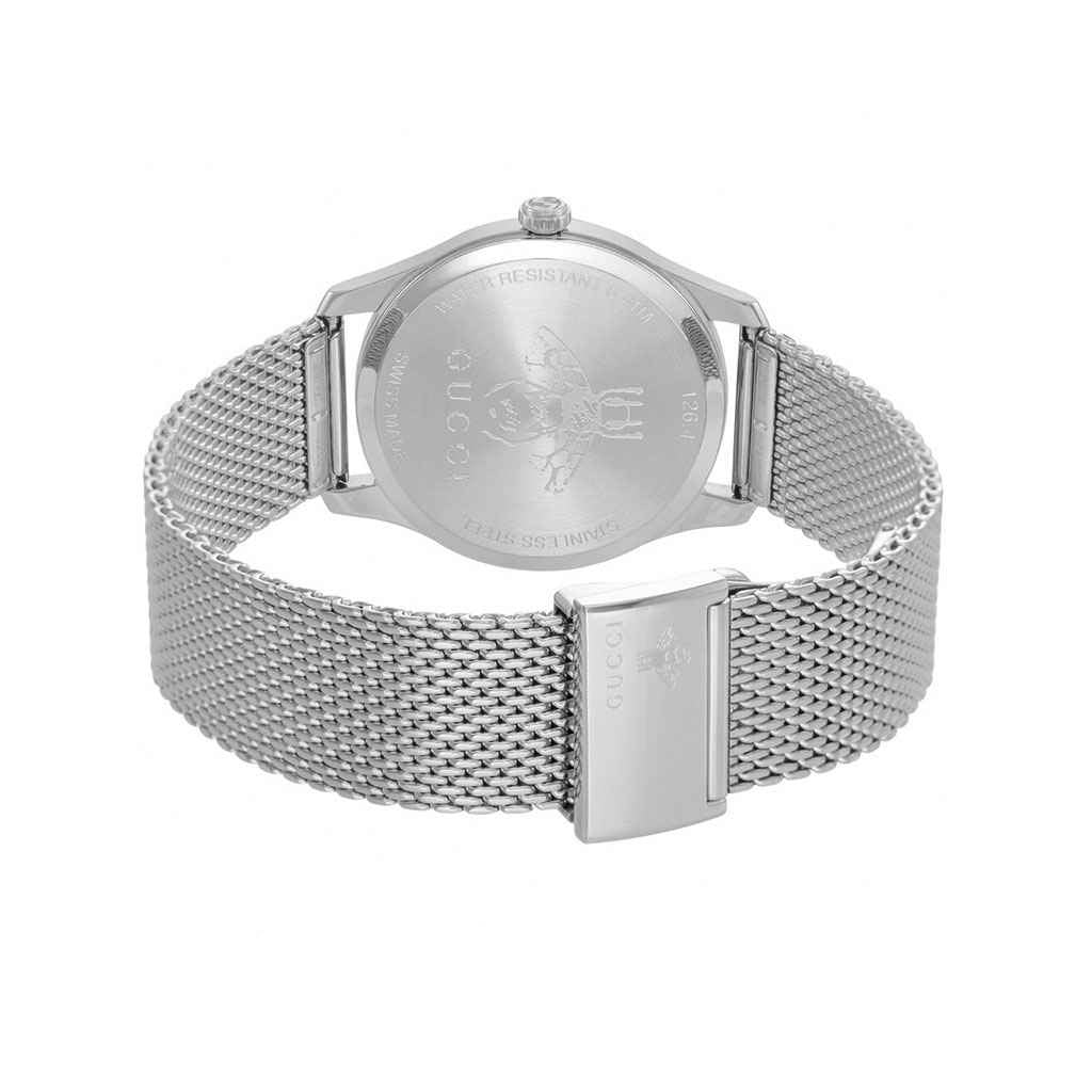Gucci G-Timeless Mother of Pearl Dial Silver Mesh Bracelet Watch For Women - YA1264040