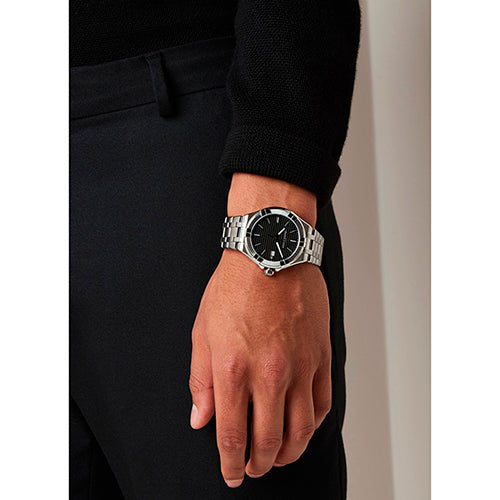  Shop Authentic Maurice Lacroix Aikon Venturer Black Dial Silver Steel Strap Watch for Men - AI1008-SS002-331-1 - Luxxuri