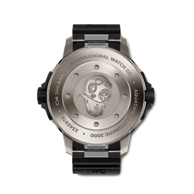  Shop Authentic IWC Aquatimer Automatic 2000 Black Dial Black Rubber Strap Watch for Men - IW358001 - Luxxuri