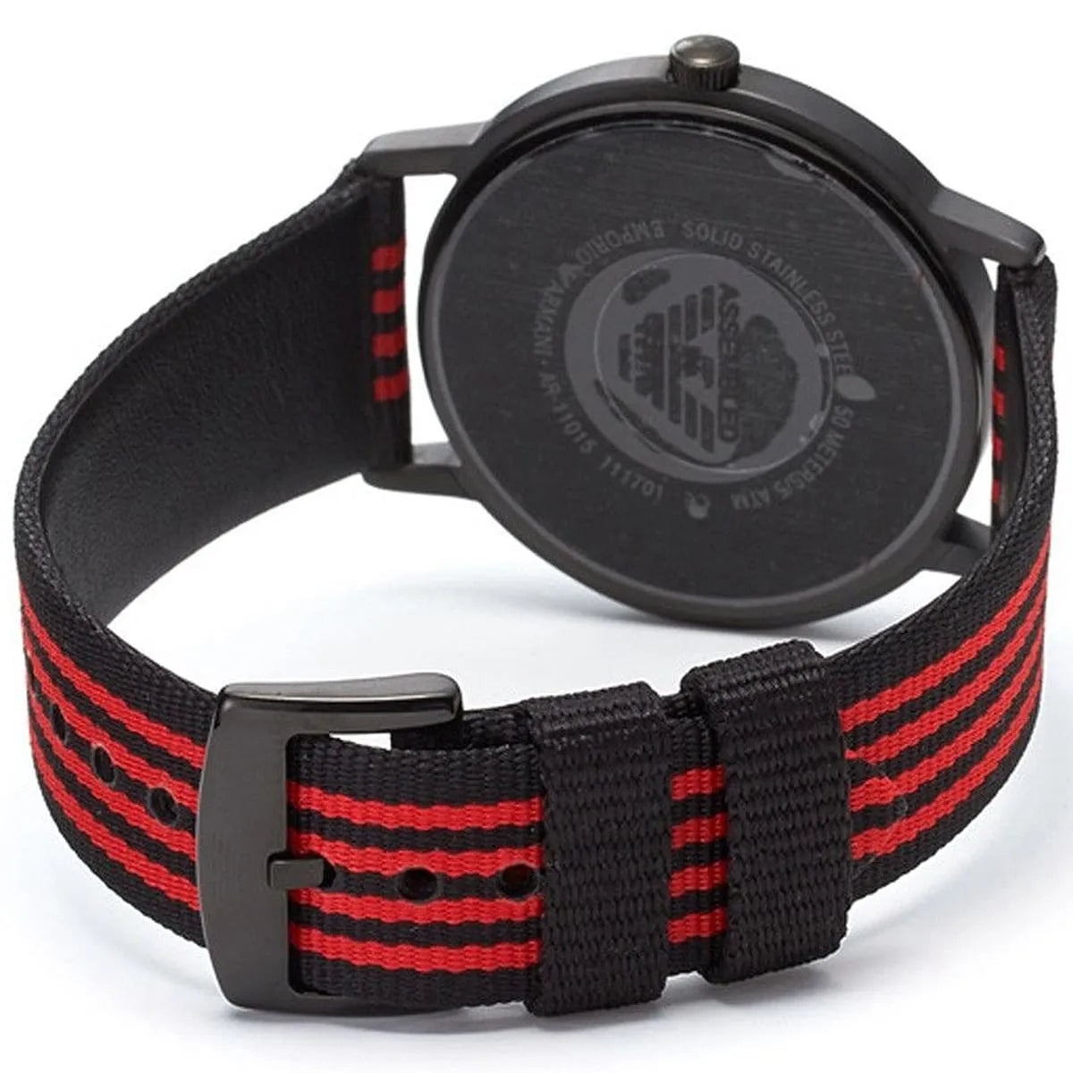  Shop Authentic Emporio Armani Kappa Black Dial Two Tone NATO Strap Watch For Men - AR11015 - Luxxuri