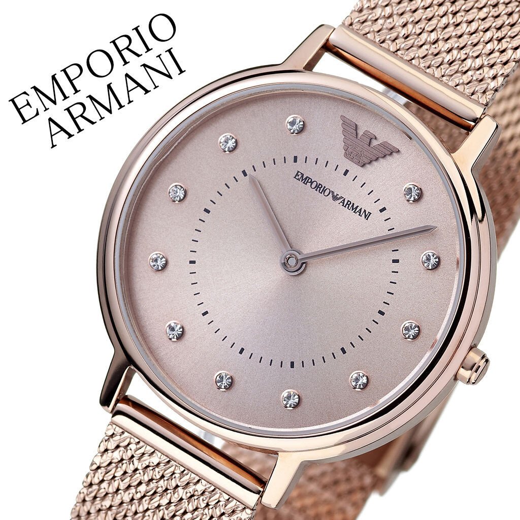  Shop Authentic Emporio Armani Kappa Pink Dial Pink Mesh Bracelet Watch For Women - AR11129 - Luxxuri