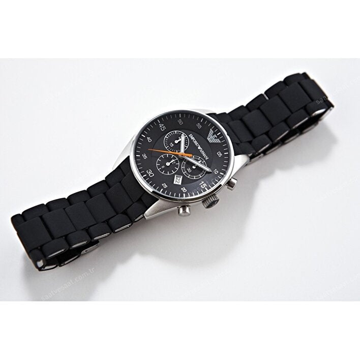  Shop Authentic Emporio Armani Sportivo Chronograph Black Dial Black Strap Watch For Men - AR5858 - Luxxuri