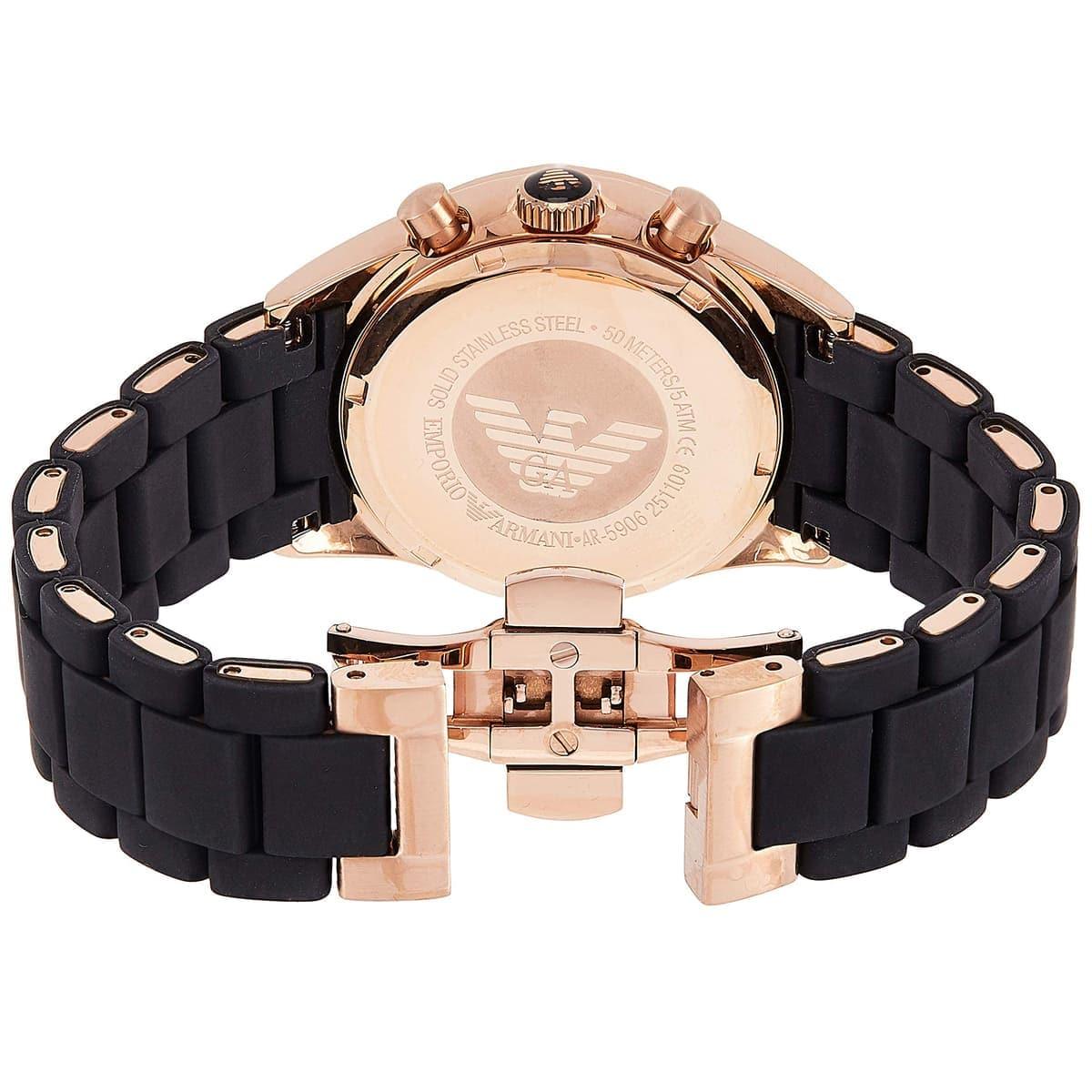  Shop Authentic Emporio Armani Sportivo Black Dial Black Steel Strap Watch For Women - AR5906 - Luxxuri