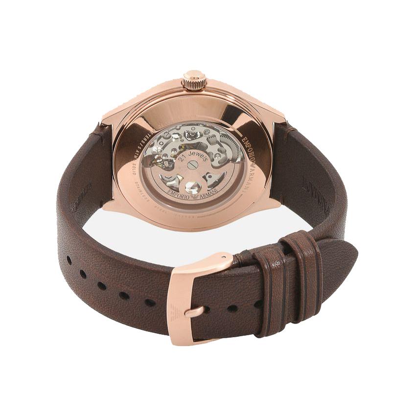  Shop Authentic Emporio Armani Chronograph Gray Dial Brown Leather Strap Watch For Men - AR6043 - Luxxuri