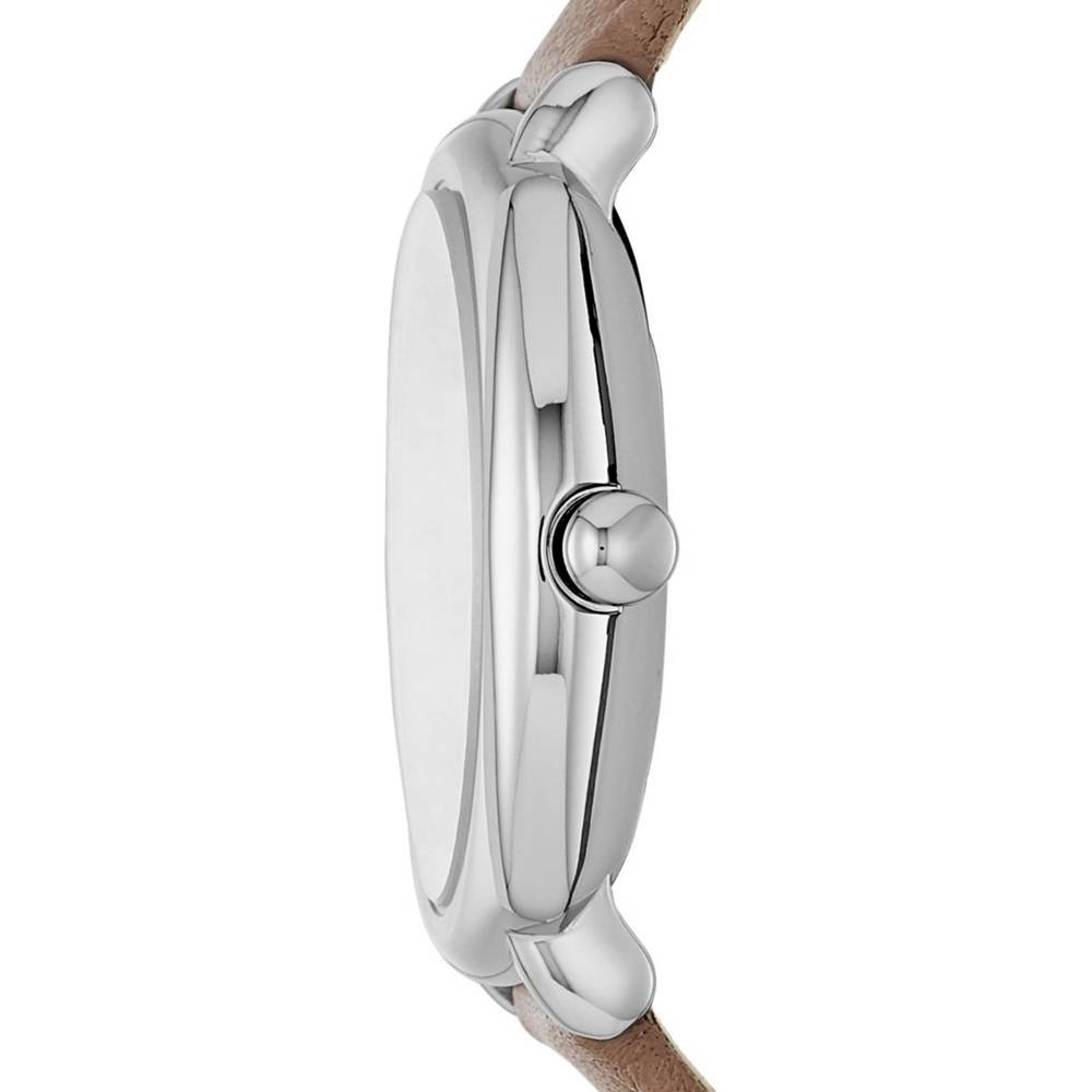 Marc Jacobs Mandy Silver Dial Brown Leather Strap Watch for Women - MJ1563