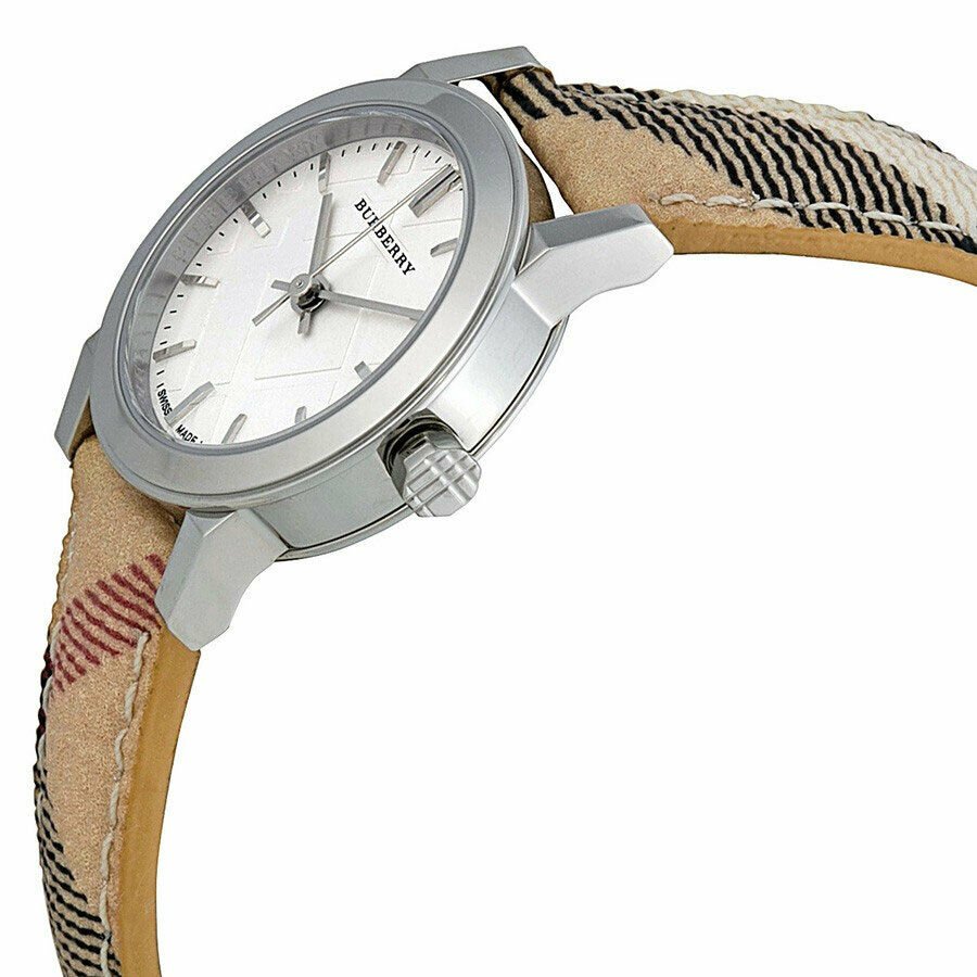  Shop Authentic Burberry The City Nova Silver Dial Brown Leather Strap Watch for Women - BU9212 - Luxxuri