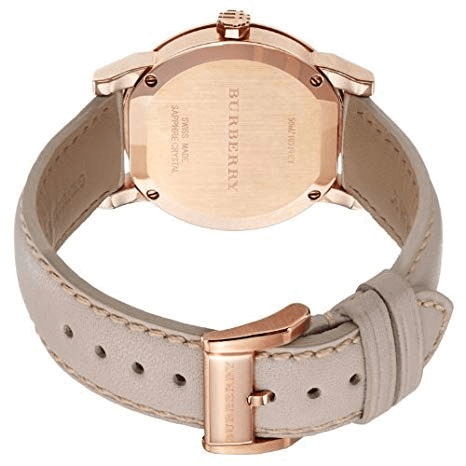  Shop Authentic Burberry The City Beige Dial Brown Leather Strap Watch for Women - BU9014 - Luxxuri