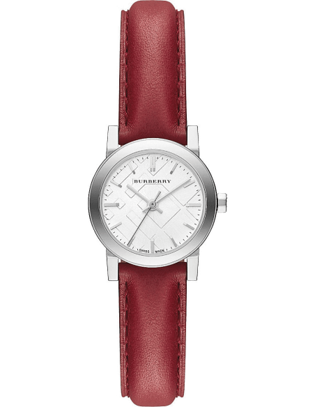  Shop Authentic Burberry The City Silver Dial Red Strap Watch for Women - BU9232 - Luxxuri