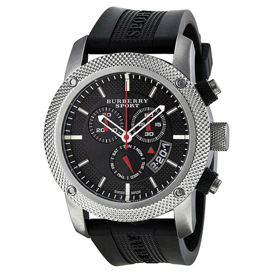  Shop Authentic Burberry Endurance Sport Chronograph Black Dial Black Rubber Strap Watch for Men - BU7700 - Luxxuri