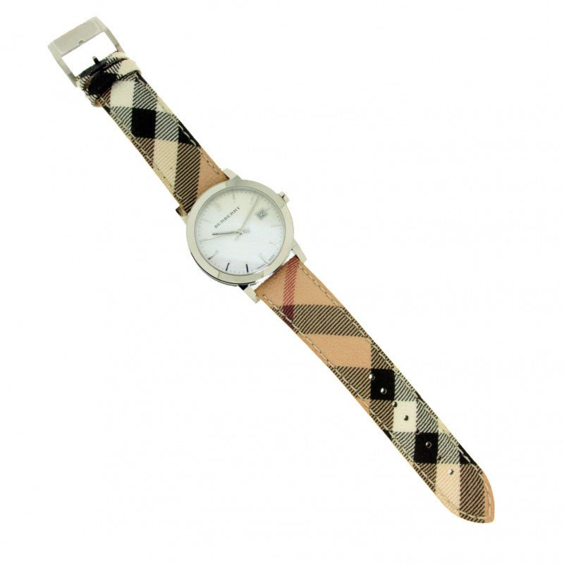  Shop Authentic Burberry The City Silver Dial Brown Leather Strap Watch for Women - BU9025 - Luxxuri