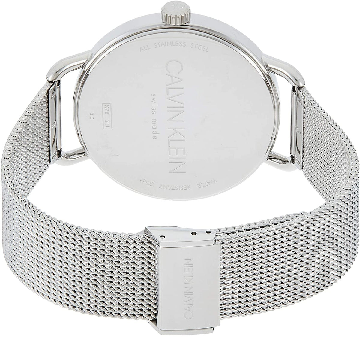  Shop Authentic Calvin Klein City Chronograph White Dial Silver Mesh Bracelet Watch for Men - K2G27126 - Luxxuri