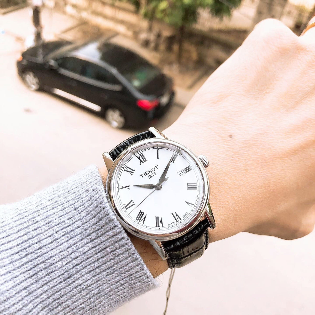  Shop Authentic Tissot T Classic Carson White Dial Black Leather Strap Watch for Men - T085.410.16.013.00 - Luxxuri