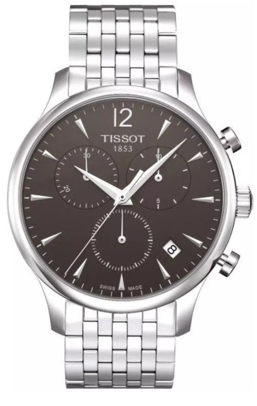  Shop Authentic Tissot T Classic Tradition Chronograph Black Dial Silver Steel Strap Watch For Men - T063.617.11.057.00 - Luxxuri