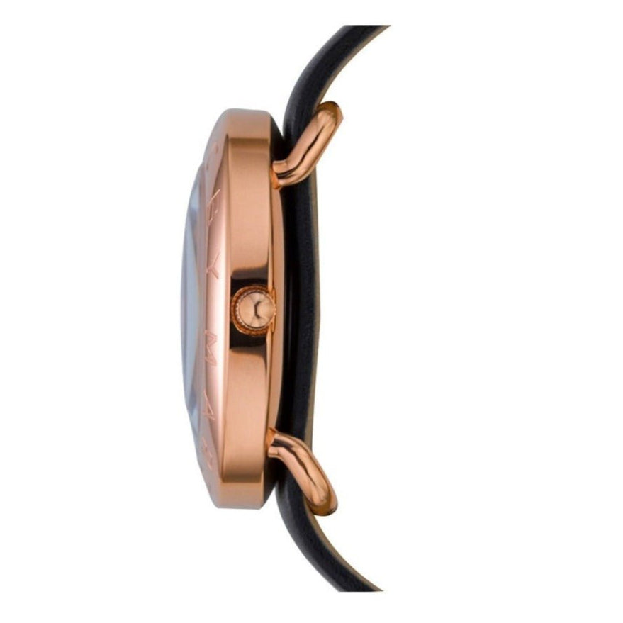  Shop Authentic Marc Jacobs Amy Black Dial Black Leather Strap Watch for Women - MBM1225 - Luxxuri