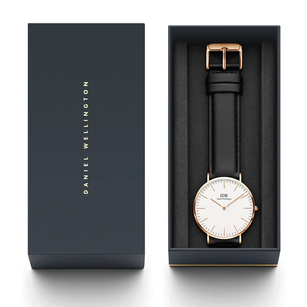  Shop Authentic Daniel Wellington Classic Sheffield White Dial Black Leather Strap Watch For Men - DW00100084 - Luxxuri