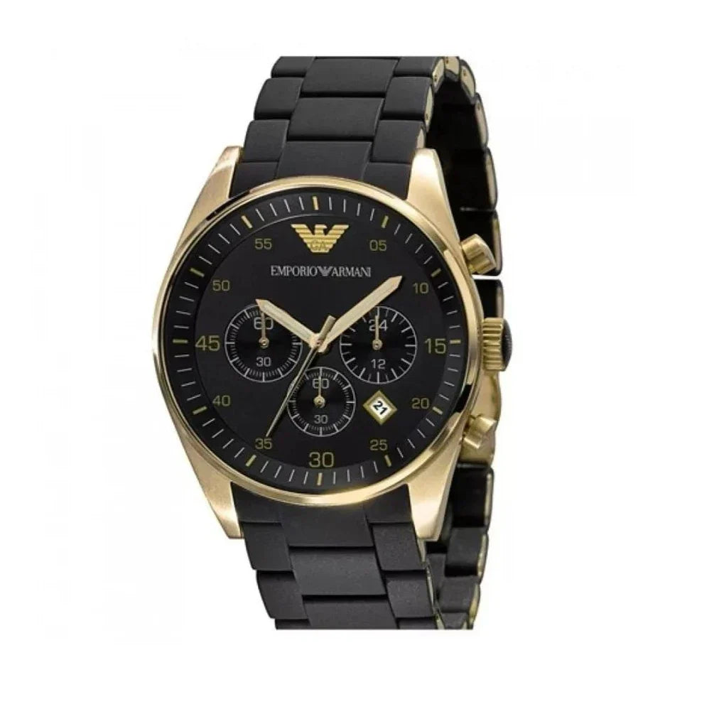  Shop Authentic Emporio Armani Sportivo Quartz Black Dial Black Steel Strap Watch For Men - AR8023 - Luxxuri