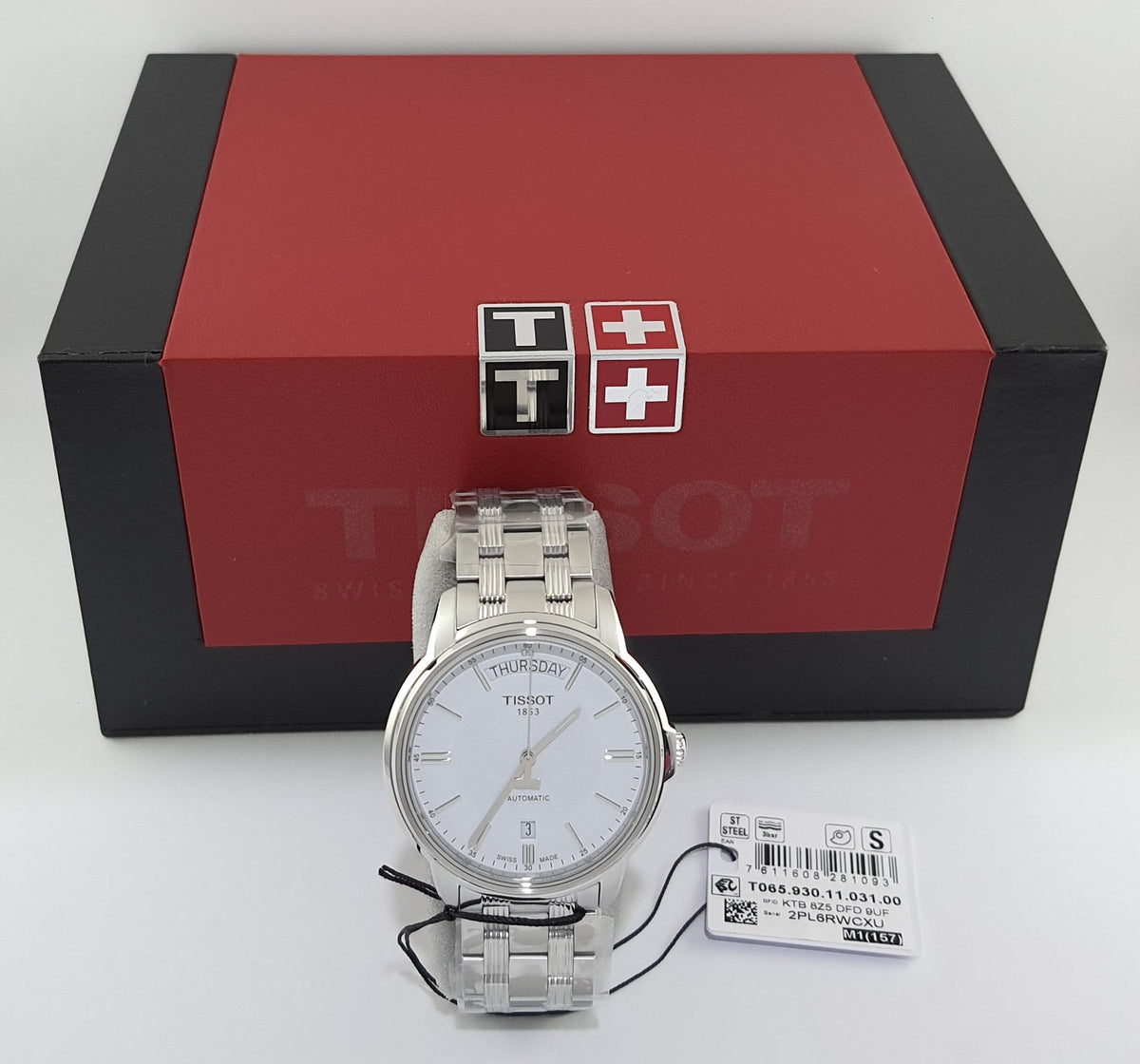  Shop Authentic Tissot T Classic Automatic III Day Date White Dial Silver Steel Strap Watch for Men - T065.930.11.031.00 - Luxxuri