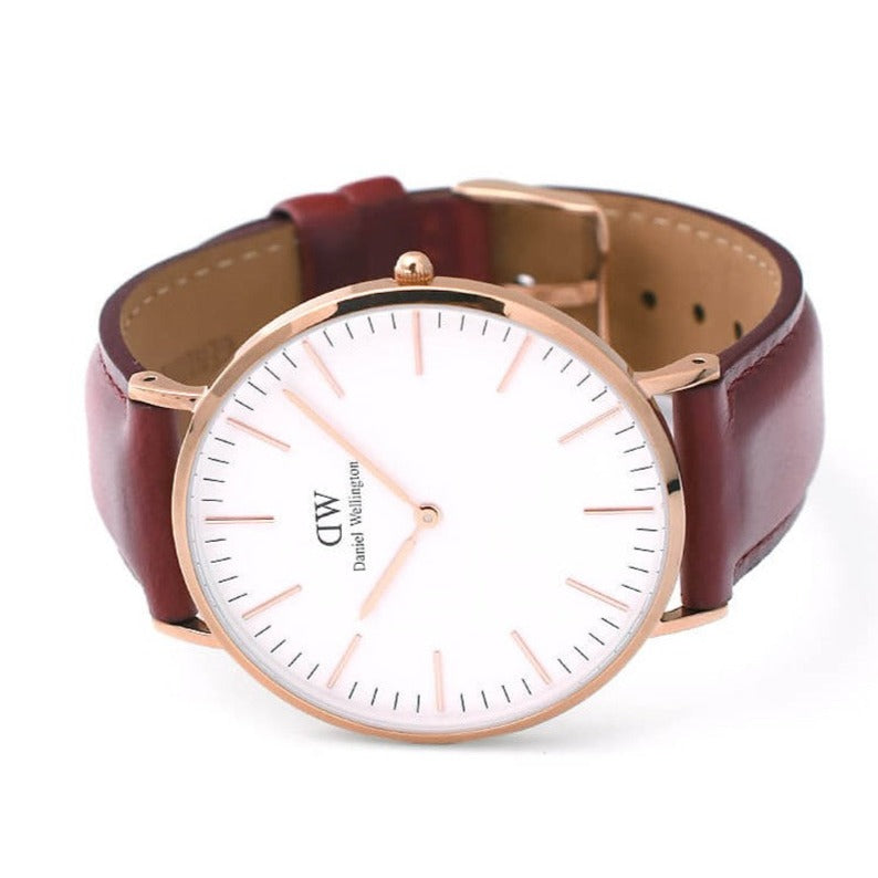  Shop Authentic Daniel Wellington Classic Suffolk White Dial Brown Leather Strap Watch For Women - DW00100120 - Luxxuri