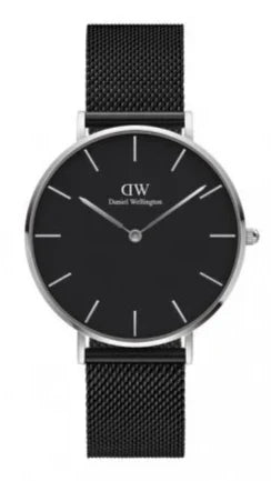  Shop Authentic Daniel Wellington Petite Ashfield Black Dial Black Mesh Strap Watch For Women - DW00100308 - Luxxuri