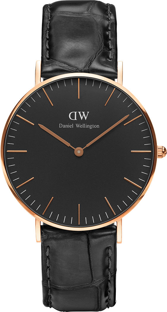  Shop Authentic Daniel Wellington Classic Reading Black Dial Black Leather Strap Watch For Women - DW00100141 - Luxxuri