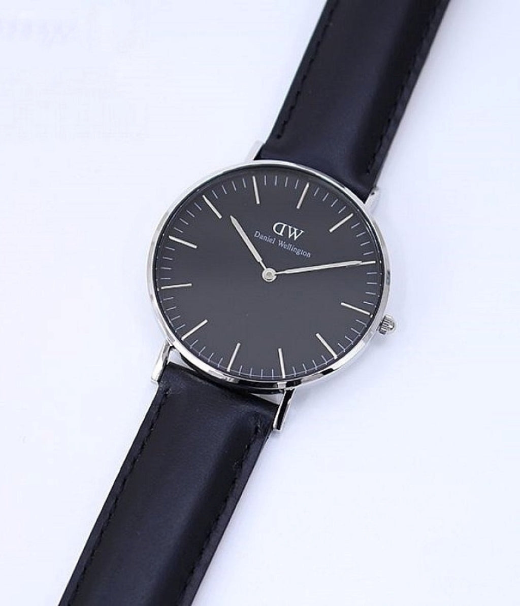  Shop Authentic Daniel Wellington Classic Sheffield Black Dial Black Leather Strap Watch For Women - DW00100145 - Luxxuri