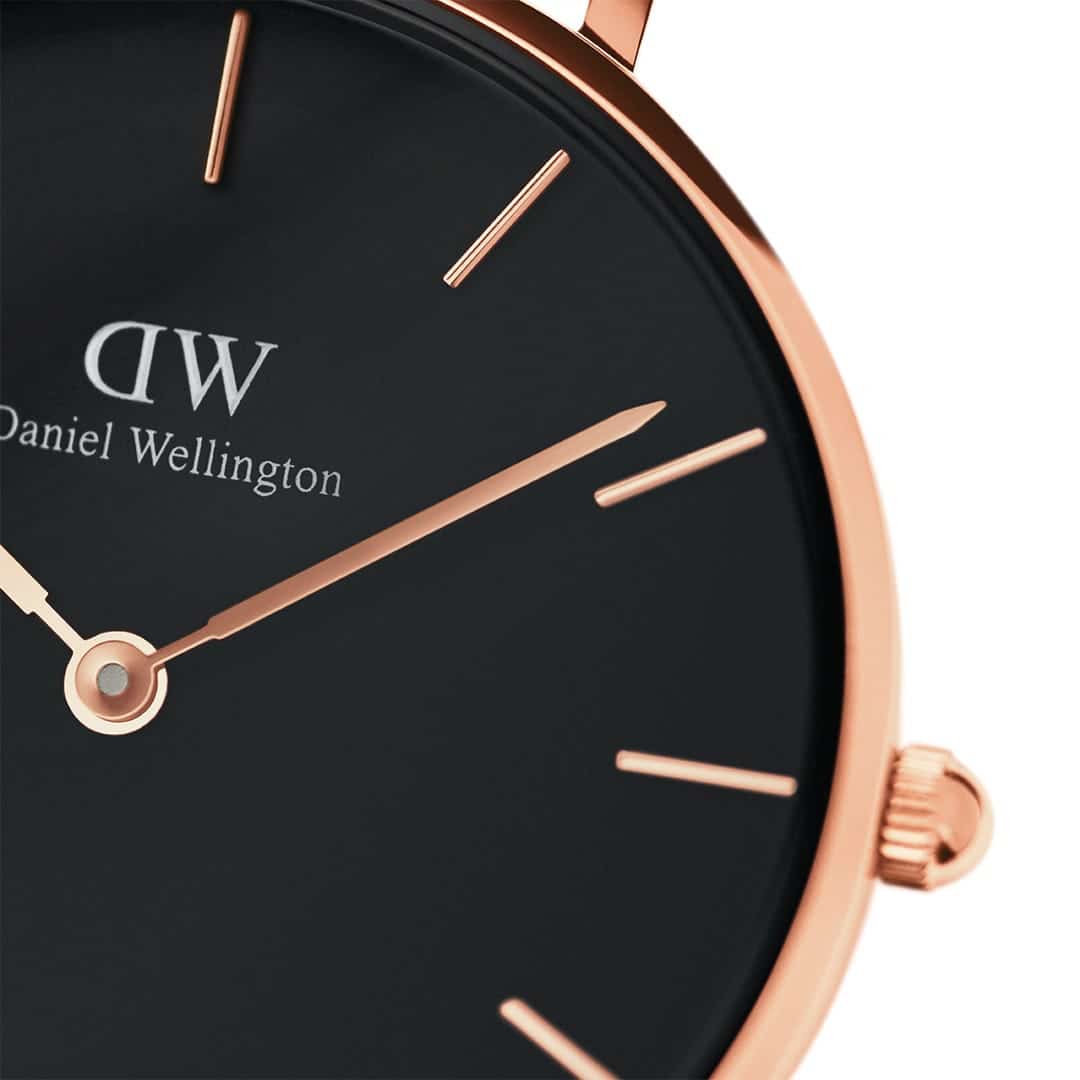  Shop Authentic Daniel Wellington Classic Petite Dover Black Dial White NATO Strap Watch For Women - DW00100312 - Luxxuri
