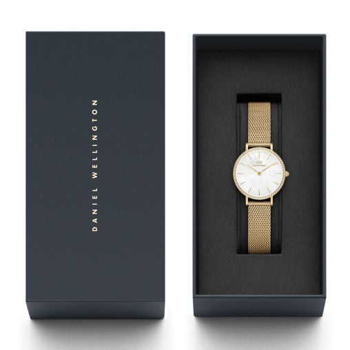  Shop Authentic Daniel Wellington Petite Melrose White Dial Rose Gold Mesh Strap Watch For Women - DW00100305 - Luxxuri