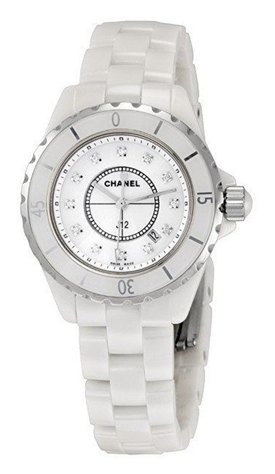  Shop Authentic Chanel J12 Diamonds Ceramic White Dial White Steel Strap Watch for Women - J12 H1628 - Luxxuri