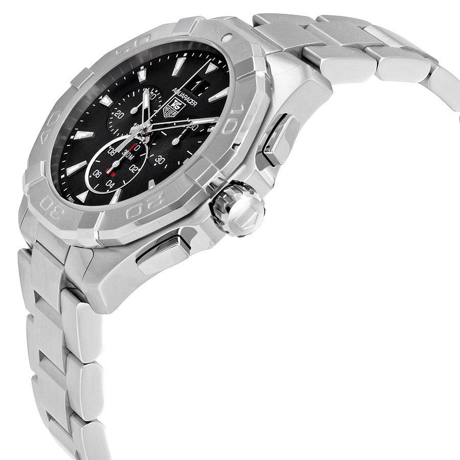  Shop Authentic Tag Heuer Aquaracer Chronograph Black Dial Silver Steel Strap Watch for Men - CAY1110.BA0927 - Luxxuri
