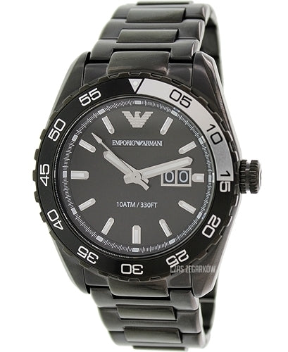  Shop Authentic Emporio Armani Sportivo Quartz Black Dial Black Steel Strap Watch For Men - AR6049 - Luxxuri