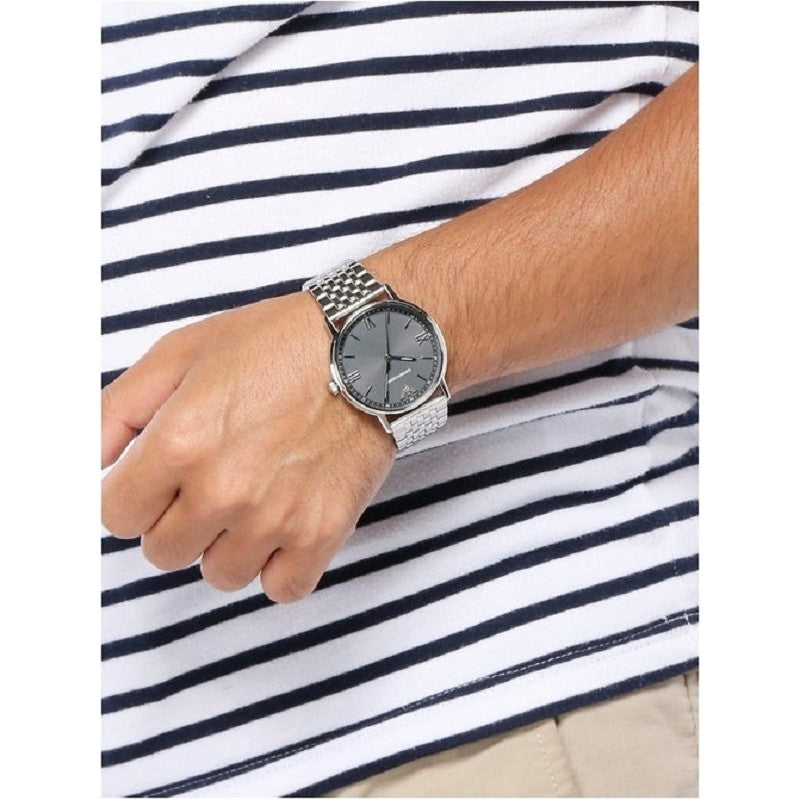  Shop Authentic Emporio Armani Kappa Quartz Grey Dial Silver Mesh Bracelet Watch For Men - AR11068 - Luxxuri