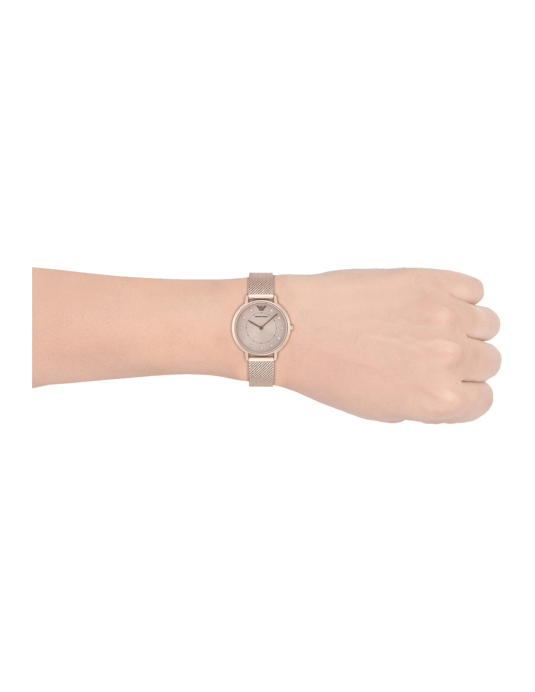  Shop Authentic Emporio Armani Kappa Pink Dial Pink Mesh Bracelet Watch For Women - AR11129 - Luxxuri