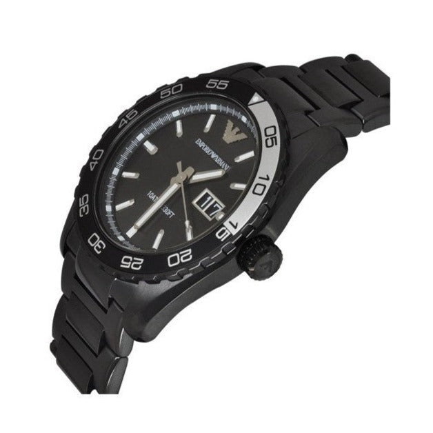  Shop Authentic Emporio Armani Sportivo Quartz Black Dial Black Steel Strap Watch For Men - AR6049 - Luxxuri