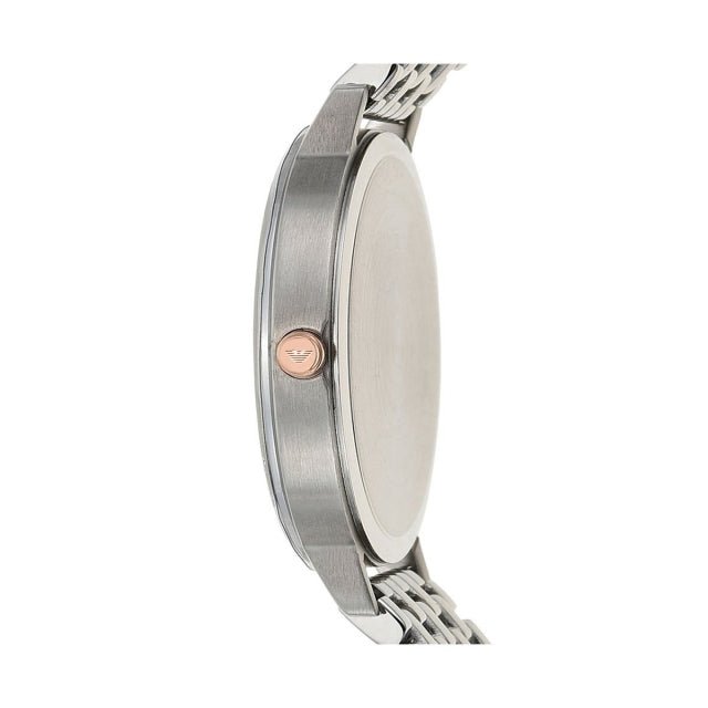  Shop Authentic Emporio Armani Silver Sunray Dial Two Tone Steel Strap Watch For Women - AR11113 - Luxxuri
