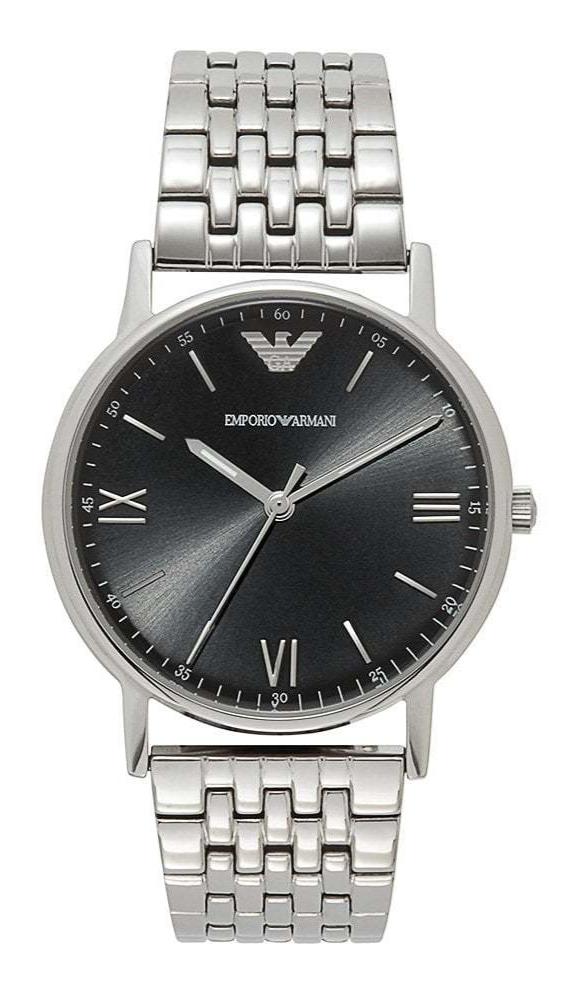  Shop Authentic Emporio Armani Kappa Black Dial Silver Steel Strap Watch For Men - AR11152 - Luxxuri