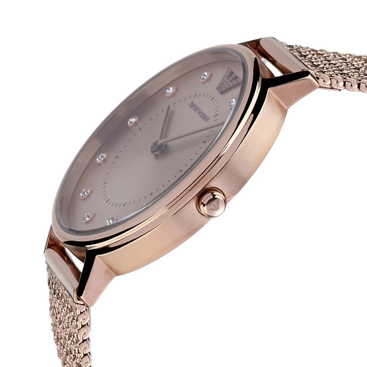  Shop Authentic Emporio Armani Kappa Pink Dial Pink Mesh Bracelet Watch For Women - AR11129 - Luxxuri