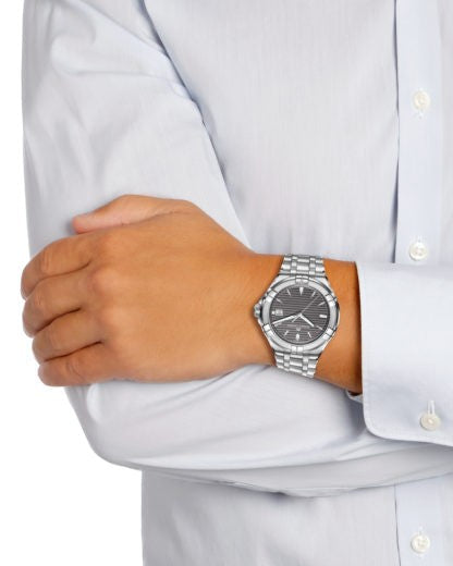  Shop Authentic Maurice Lacroix Aikon Venturer Black Dial Silver Steel Strap Watch for Men - AI1008-SS002-331-1 - Luxxuri