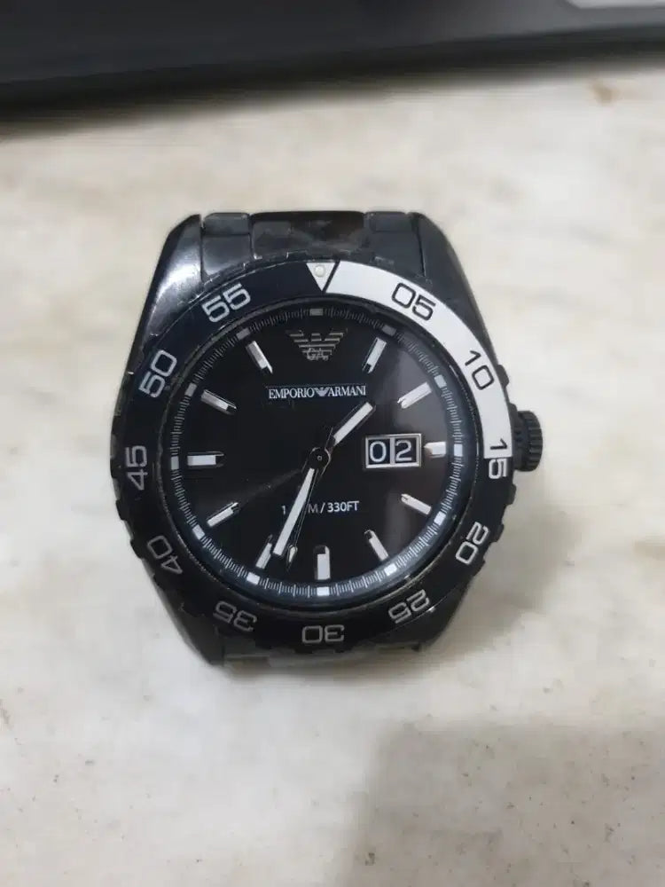  Shop Authentic Emporio Armani Sportivo Quartz Black Dial Black Steel Strap Watch For Men - AR6049 - Luxxuri