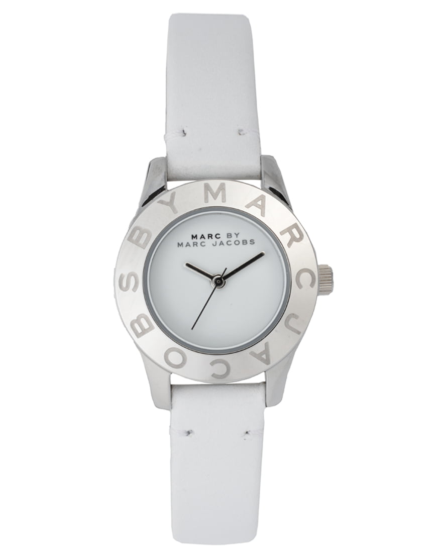  Shop Authentic Marc Jacobs Mini Blade White Dial White Leather Strap Watch for Women - MBM1206 - Luxxuri