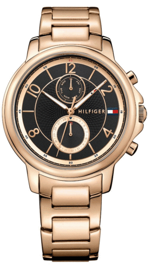  Shop Authentic Tommy Hilfiger Claudia Black Dial Rose Gold Steel Strap Watch for Women - 1781820 - Luxxuri