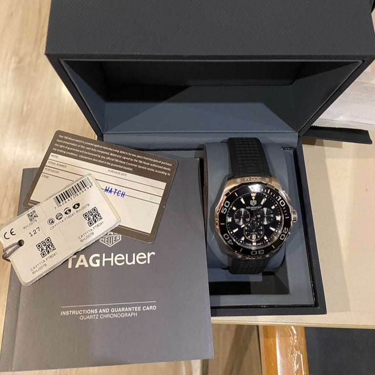 Shop Authentic Tag Heuer Aquaracer Black Dial Watch for Men - CAY111A.FT6041 - Luxxuri