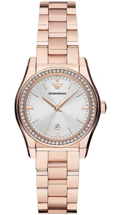  Shop Authentic Emporio Armani Federica Analog Mother of Pearl Dial Rose Gold Steel Strap Watch for Women - AR11558 - Luxxuri